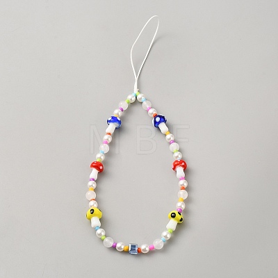 Acrylic Imitation Pearl Mobile Straps X1-AJEW-SZC0005-45-1
