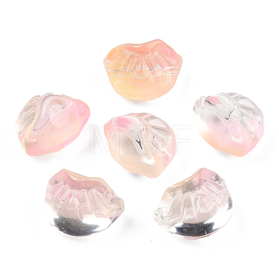 Transparent Spray Painted Glass Beads GLAA-N035-033-G03-1