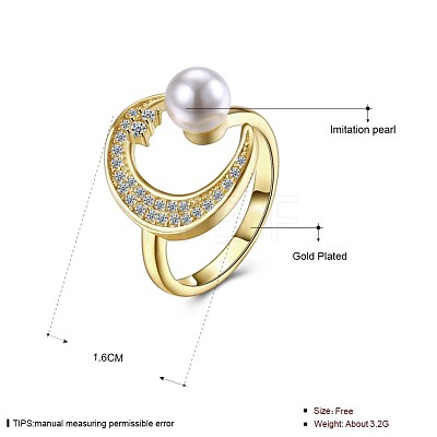 Trendy Women Brass Finger Rings RJEW-BB27532-1