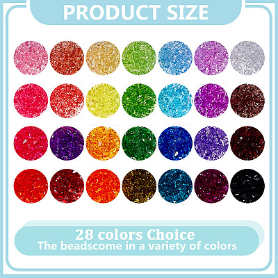 2380Pcs 28 Colors Transparent Acrylic Beads TACR-PH0001-87-1