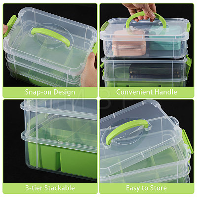 3 Layers Plastic Handled Organizers Boxes CON-WH0095-212B-1