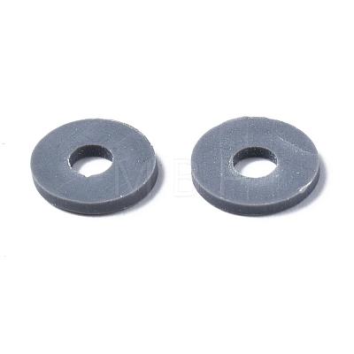 Flat Round Eco-Friendly Handmade Polymer Clay Beads CLAY-R067-10mm-40-1
