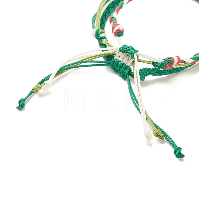 3Pcs 3 Style Waxed Polyester Braided Bracelets Sets BJEW-JB08115-04-1