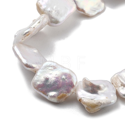 Natural Baroque Keshi Pearl Beads Strands PEAR-P064-01A-02A-1