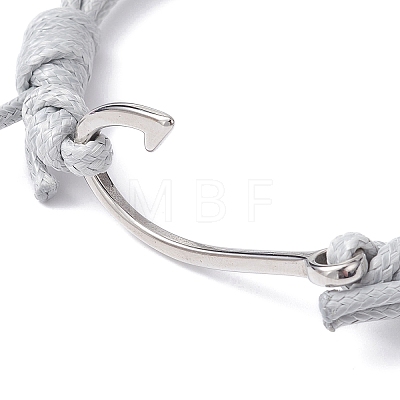 Fish Hook Shape 304 Stainless Steel Link Braclet BJEW-JB09817-01-1