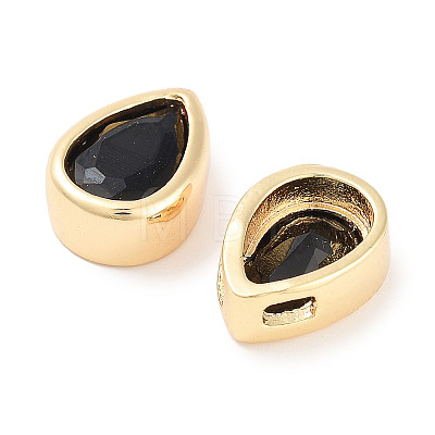 Brass Cubic Zirconia Beads X-KK-C051-60G-02-1