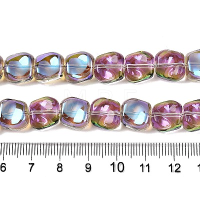 Electroplate Glass Beads Strands X-EGLA-N012-07S-1