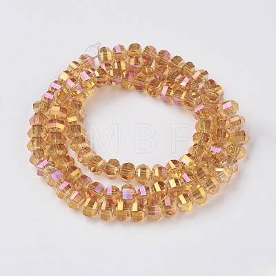 Electroplate Glass Beads Strands EGLA-L012-B-FR01-1