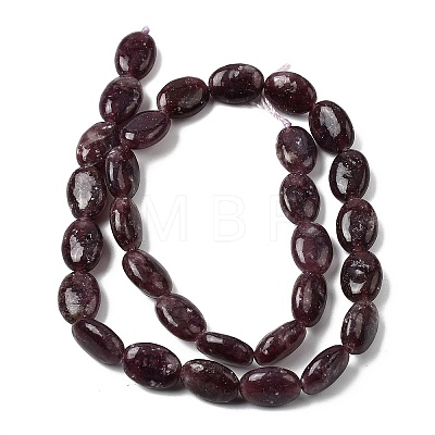 Natural Lepidolite/Purple Mica Stone Beads Strands G-B167-B01-10x14mm-1