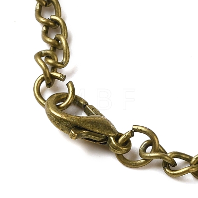 Alloy Glass Pendant Pocket Necklace WACH-S002-07AB-1