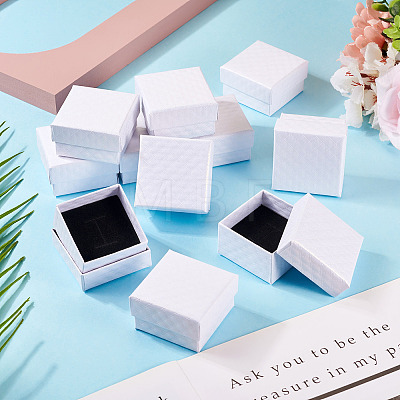 Rhombus Textured Cardboard Ring Gift Storage Boxes CON-TAC0001-07A-1