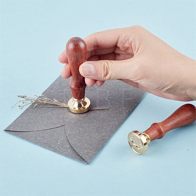 DIY Wood Wax Seal Stamp AJEW-WH0131-268-1