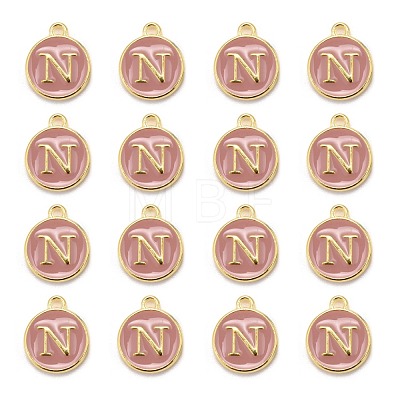 Golden Plated Alloy Enamel Charms X-ENAM-S118-07N-1