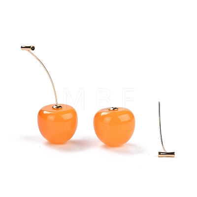 Lifelike Cherry Dangle Stud Earrings X-EJEW-F274-01A-1