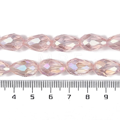 Transparent Electroplate Glass Beads Strands EGLA-N013-T6mm-B18-1