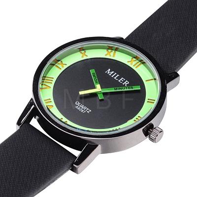 Luminous Men's Alloy PU Leather Quartz Wristwatches WACH-L032-02-1