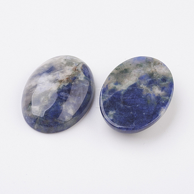 Natural Sodalite Flat Back Cabochons G-G741-22x30mm-06-1