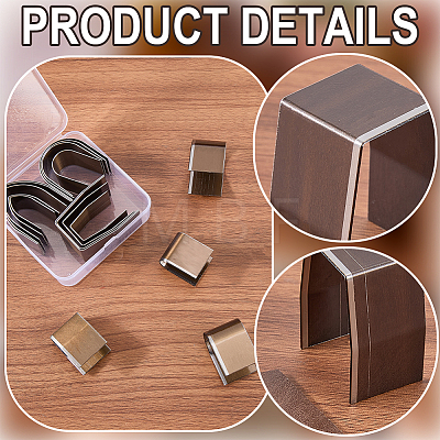 18Pcs Stainless Steel Leather Belt End Punch Cutter TOOL-CL0001-06-1