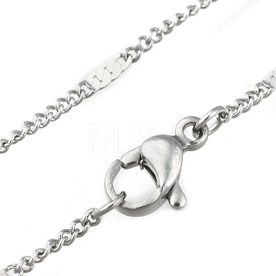 Non-Tarnish 304 Stainless Steel Link Chain Necklaces LS-NJEW-F248-16A-P-1