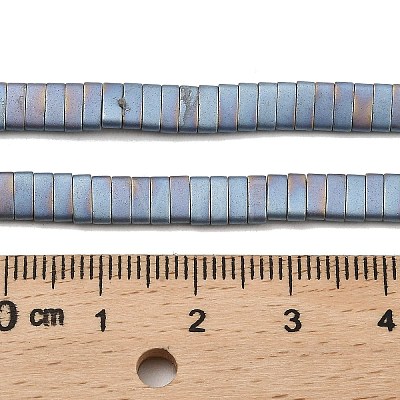 Electroplated Frosted Non-magnetic Synthetic Hematite Beads Strands G-G089-A01-10-1