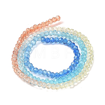 Transparent Painted Glass Beads Strands DGLA-A034-T1mm-A13-1