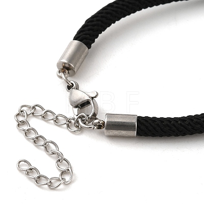 Milan Cord & 304 Stainless Steel Bracelets Making MAK-H004-02E-P01-1
