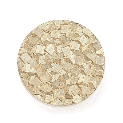 Texture Theme Round Brass Stamp Head AJEW-M036-01B-G-1