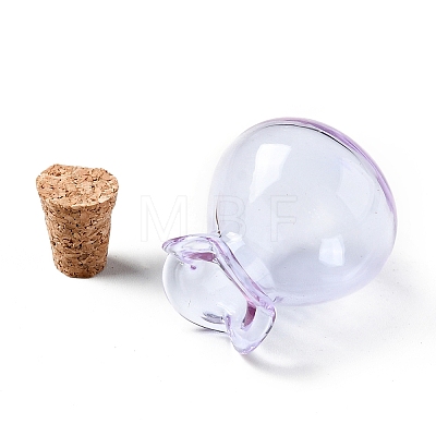 Lucky Bag Shape Glass Cork Bottles Ornament LS-AJEW-A039-02F-1