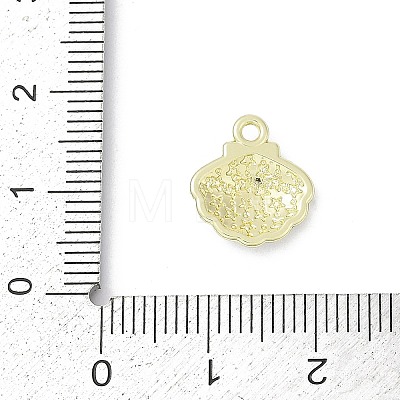 Rack Plating Alloy Enamel and Rhinestone Pendants PALLOY-R151-40G-04-1