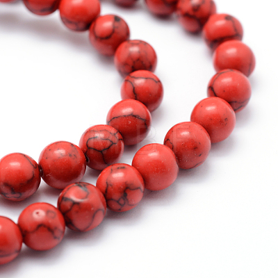 Synthetic Howlite Bead Strand G-E439-10mm-01-1