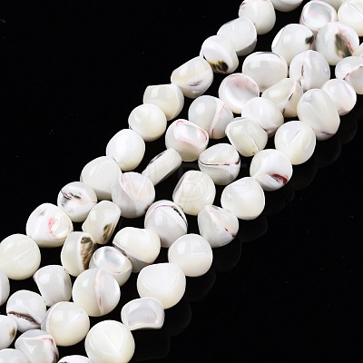 Natural Trochid Shell/Trochus Shell Beads Strands SSHEL-N032-48-1