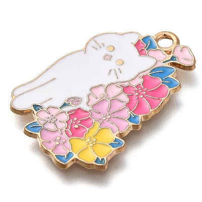 Animal Flower Alloy Enamel Pendants ENAM-Q508-01A-1