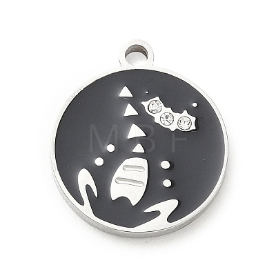 Twelve Constellations 304 Stainless Steel Enamel Pendants SA-CBAAE04-01P-10-1