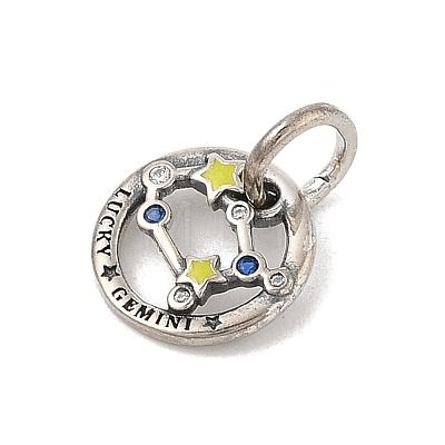 Luminous 925 Sterling Silver Rhinestone Constellation Charms STER-H114-01AS-06-1