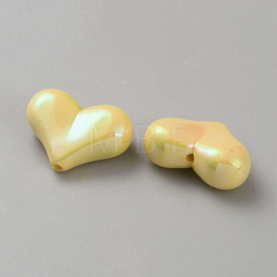 10Pcs Opaque Acrylic Beads LS-SACR-WH0008-020E-1