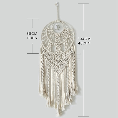 Round Cotton Macrame Wall Hanging PW-WG85736-01-1