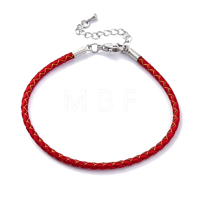 Polyester Cord Braided Bracelet Makings MAK-Z003-01P-01-1