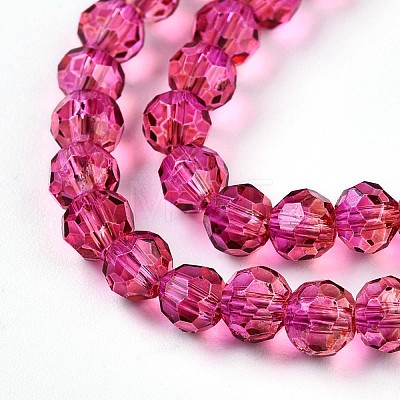 Baking Paint Transparent Glass Beads Strands DGLA-A035-T4mm-A03-1