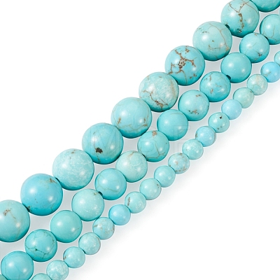 Cheriswelry 3 Strand 3 Size Natural Howlite Beads Strands G-CW0001-03-1