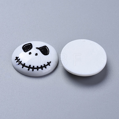 Halloween Theme Opaque Resin Cabochons X-RESI-D0003-08A-1