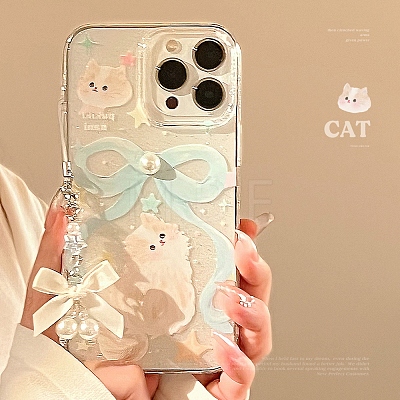 Cute Cartoon Cat TPU Plastic Mobile Phone Cover PW-WGF333E-03-1