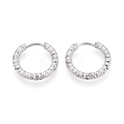 304 Stainless Steel Hoop Earrings STAS-T074-26P-1