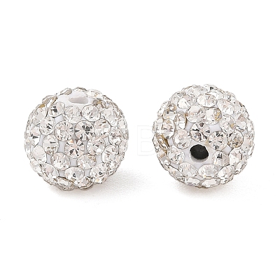 Polymer Clay Rhinestone Beads X-RB-N006-70-1