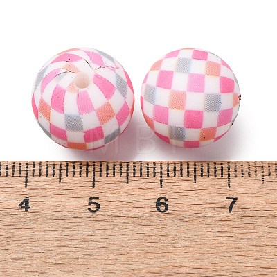 Food Grade Eco-Friendly Printed Silicone Beads SIL-A013-01A-21-1