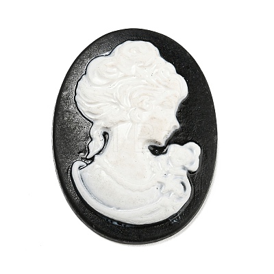 Black Theme Resin Cabochons RESI-Q219-01C-1