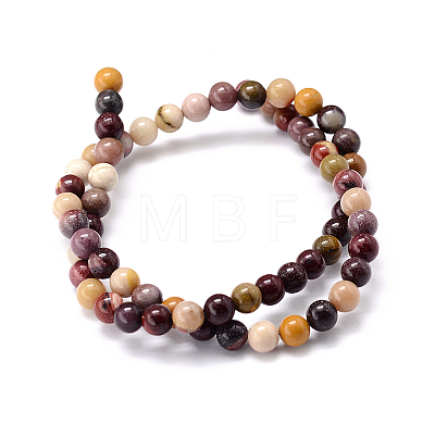 Round Natural Mookaite Beads Strands G-F216-4mm-19-1