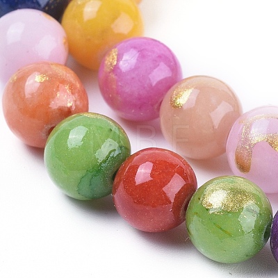 Natural Jade Beads Strands G-F670-A16-8mm-1