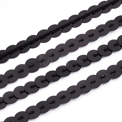 100 Yards Eco-Friendly Plastic Paillette Beads PVC-Q092-6mm-P26A-A01-1