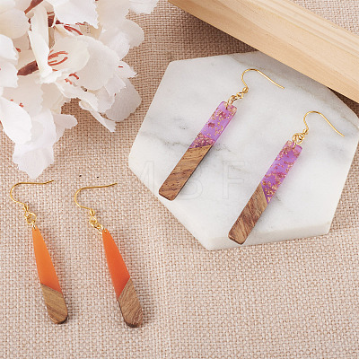 DIY Rectangle & Teardrop Dangle Earrings Making Kit DIY-TA0008-94-1