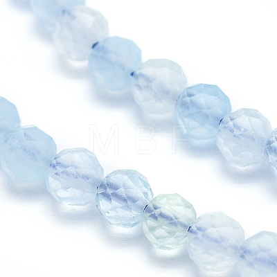 Natural Aquamarine Beads Strands G-D0003-E85-4MM-1